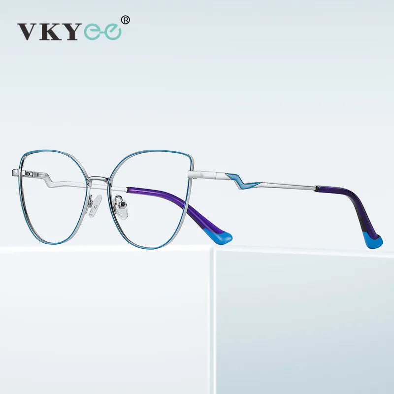 Vicky Women's Full Rim Cat Eye Stainless Steel Reading Glasses 3043 Reading Glasses Vicky   