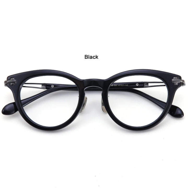 Muzz Unisex Full Rim Oval Acetate Titanium Eyeglasses  14547