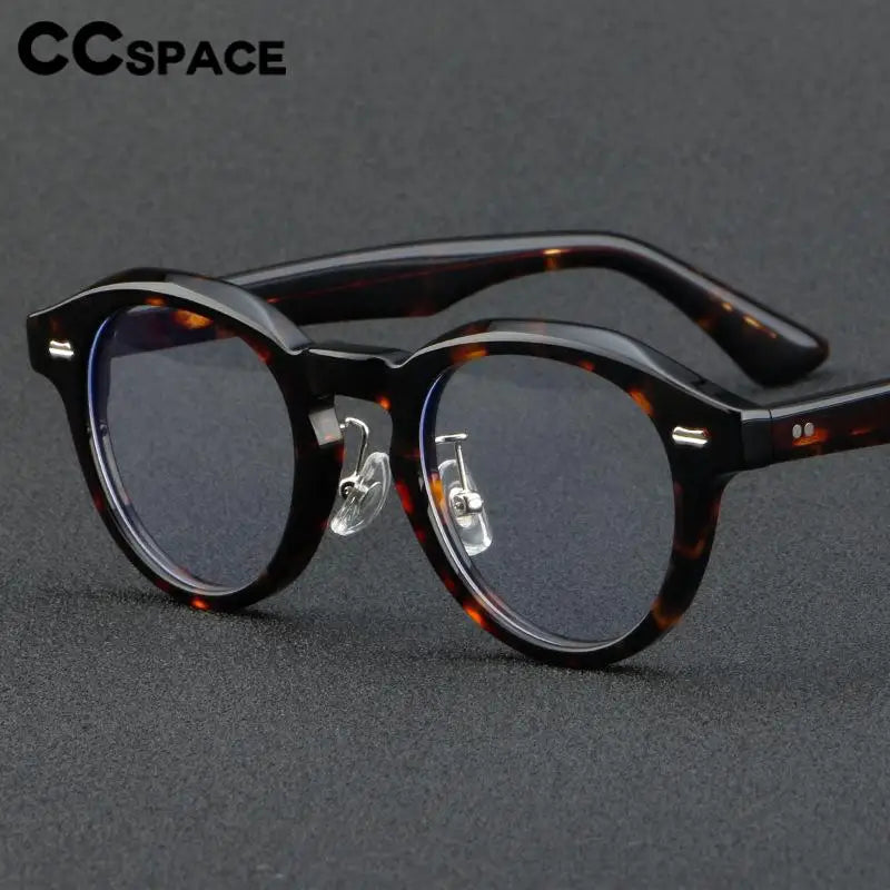 CCspace Unisex Full Rim Square Acetate Eyeglasses 57413 Full Rim CCspace   