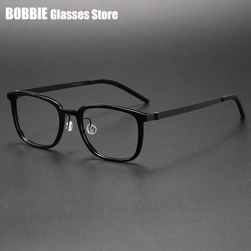 Bobbie Unisex Full Rim Square Titanium Acetate Eyeglasses 918523