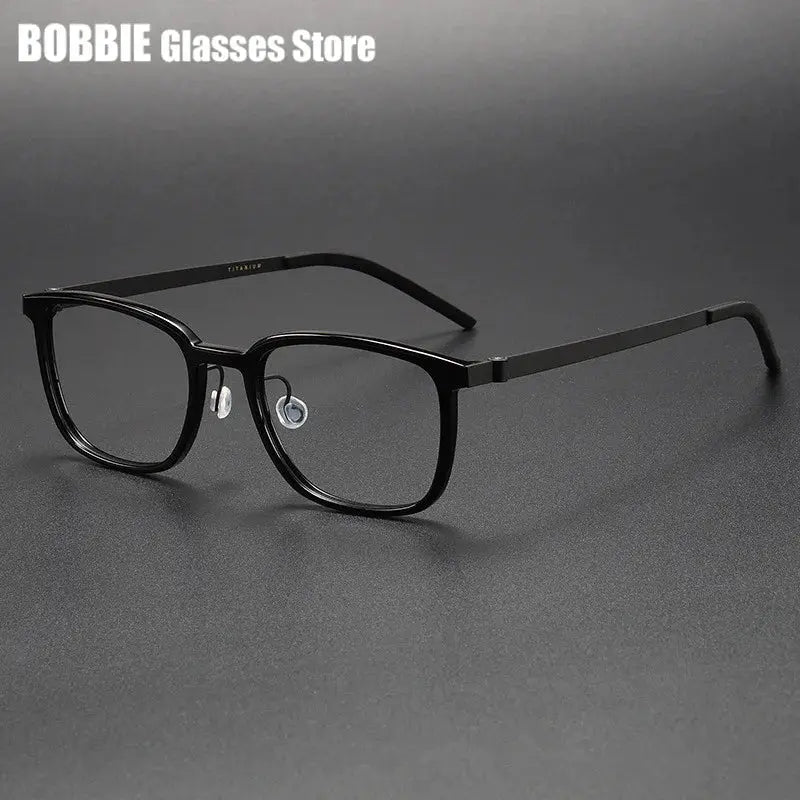 Bobbie Full Rim 180520 Unisex Pure Titanium Square Frames FuzWeb