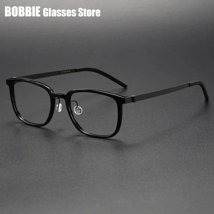 Bobbie Full Rim 180520 Unisex Pure Titanium Square Frames FuzWeb