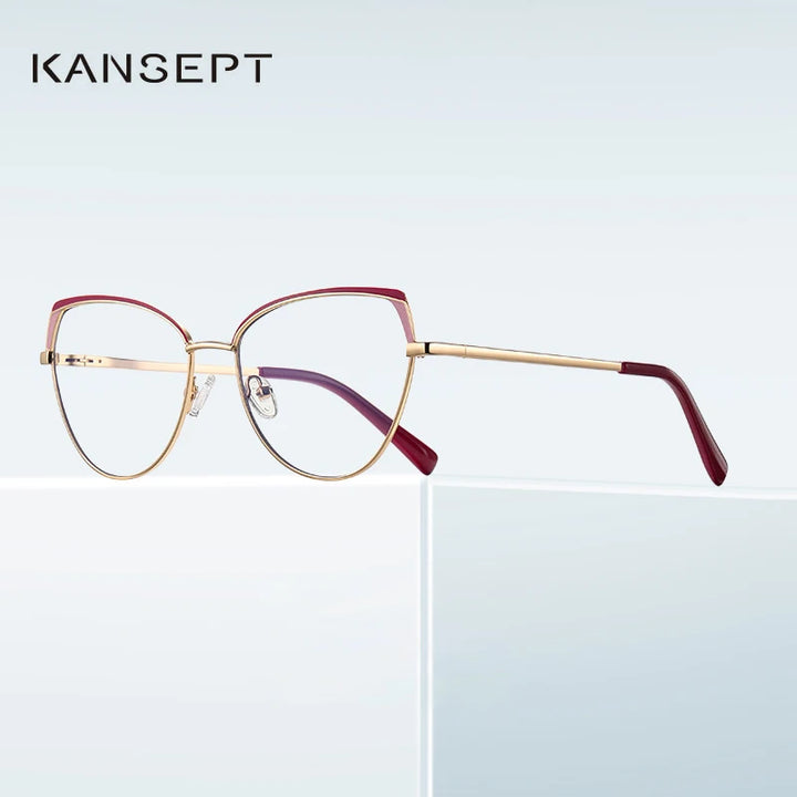 Kansept Women's full Rim Oval Cat Eye Tr 90 Alloy Reading Glasses 3105 Reading Glasses Kansept   