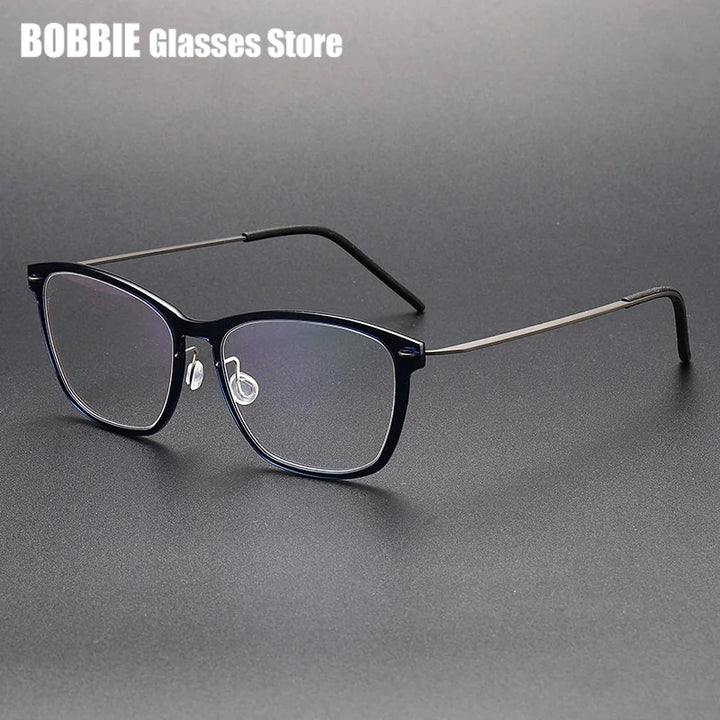 Bobbie Women's Full Rim Square Acetate Titanium Eyeglasses 652579