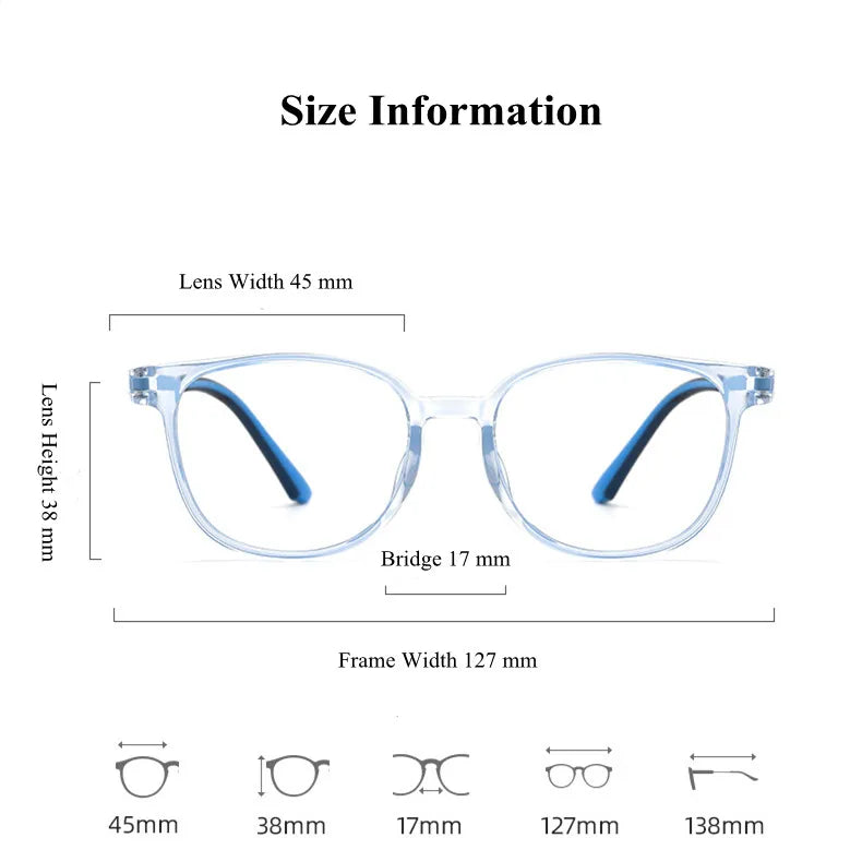 Chashma Ottica Unisex Youth's Full Rim Square Tr 90 Titanium Eyeglasses 99905 Full Rim Chashma Ottica   