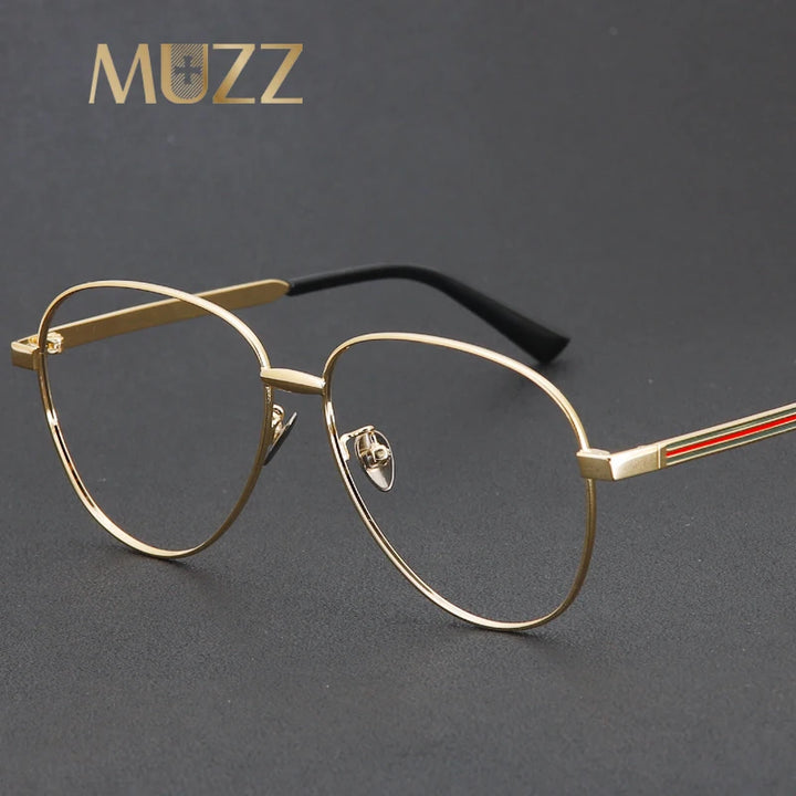 Muzz Unisex Full Rim Round Titanium Eyeglasses 2280 Full Rim Muzz   