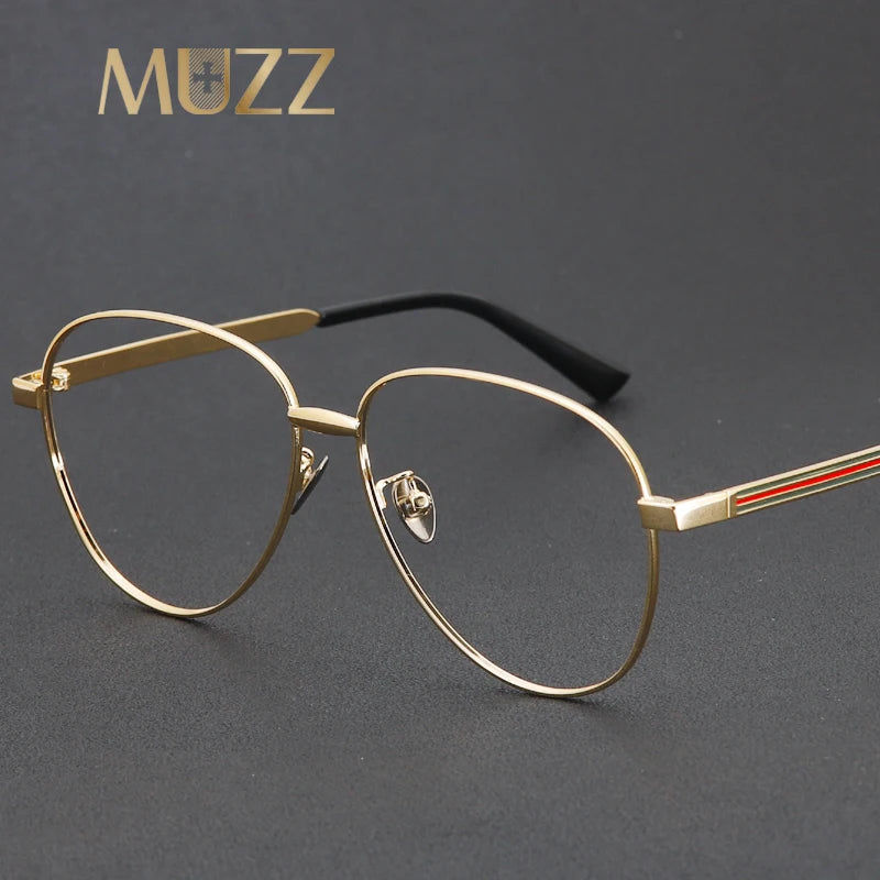 Muzz Unisex Full Rim Round Titanium Eyeglasses 2280 Full Rim Muzz   
