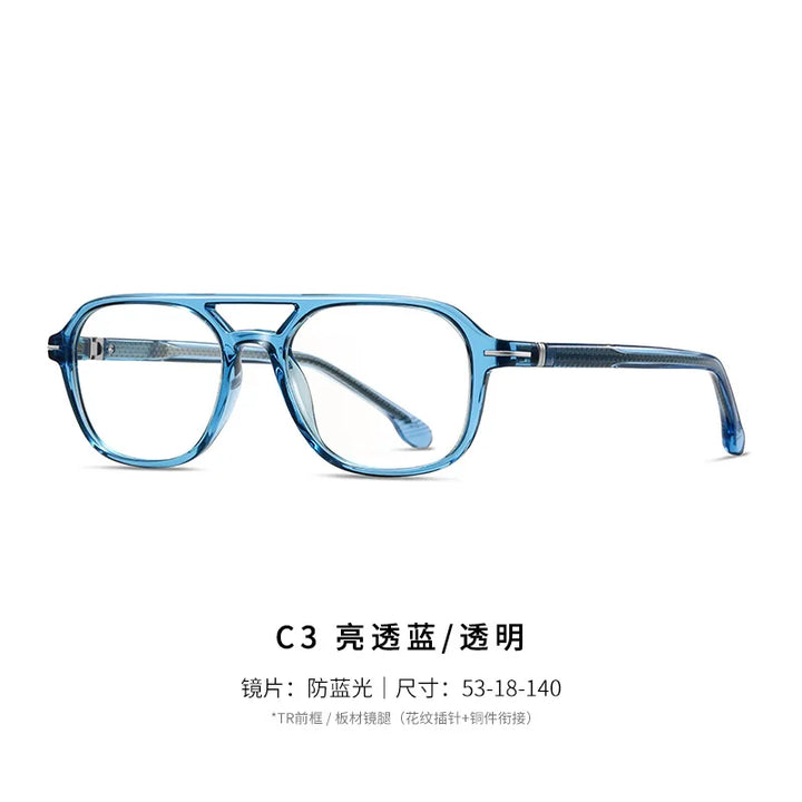 Reven Jate Unisex Full Rim Square Acetate Prescription Eyeglasses 32203 - view 9