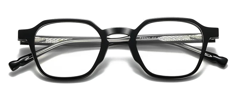 CCspace Women's Full Rim Polygon Square Acetate Reading Glasses 802572