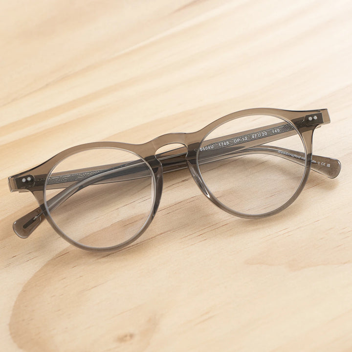 Black Mask Unisex Full Rim Oval Acetate Eyeglasses BM-5504