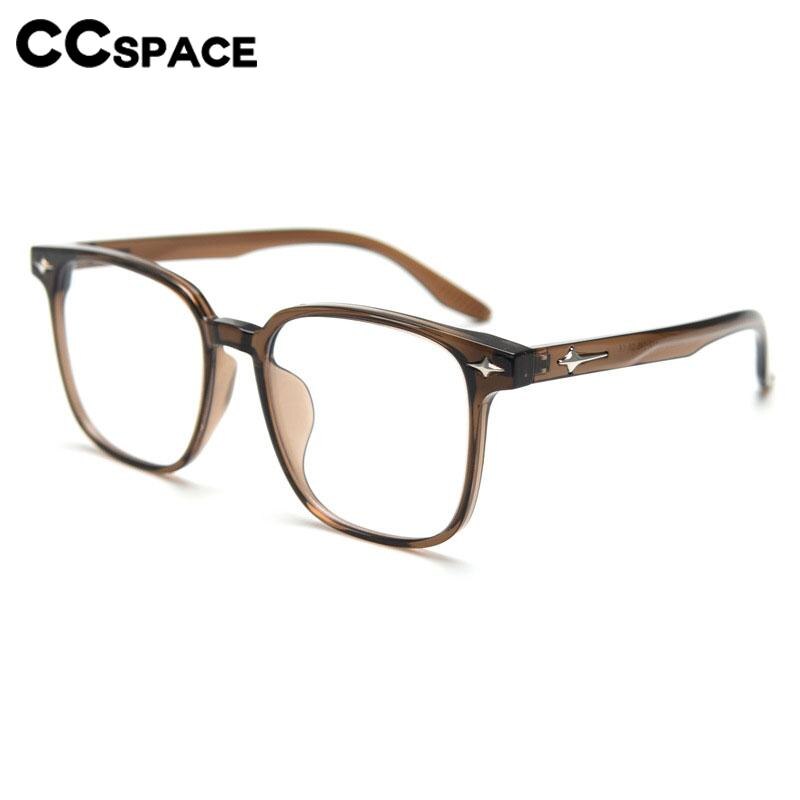 CCSpace Unisex Full Rim Square Tr 90 Titanium Eyeglasses 56634 Full Rim CCspace   