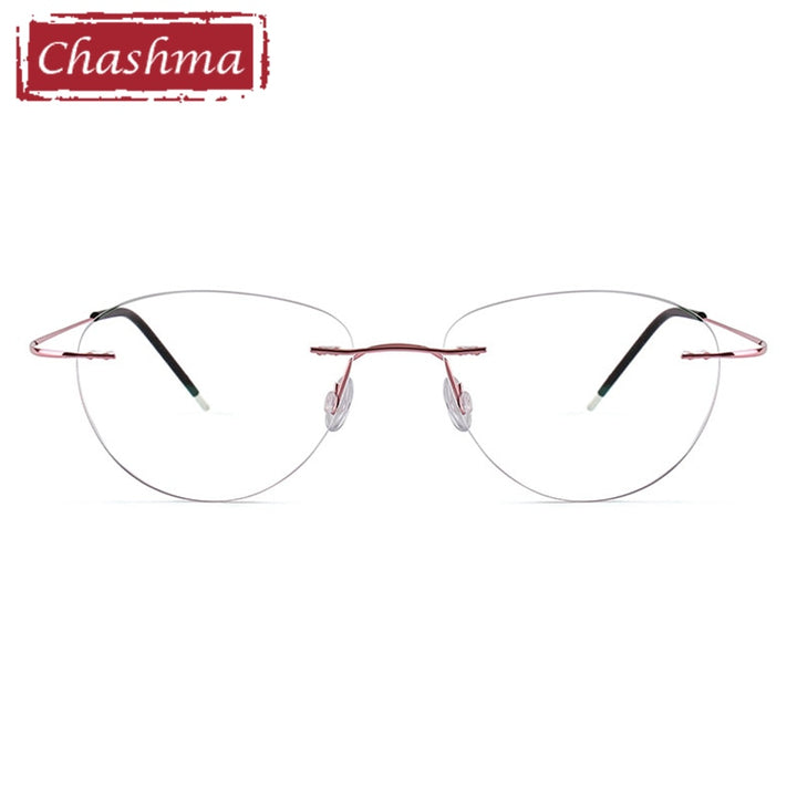 Chashma Unisex Rimless Triangle Titanium Eyeglasses 003 Rimless Chashma   