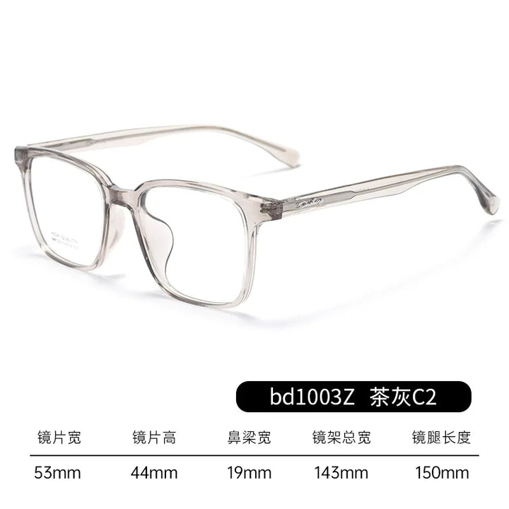 Bclear Unisex Full Rim Square Tr 90 Titanium Eyeglasses 541003