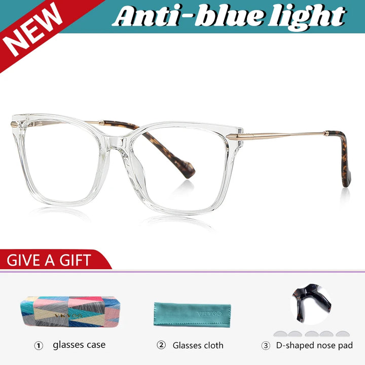 Vicky Women's Full Rim Square Tr 90 Alloy Reading Glasses 631242