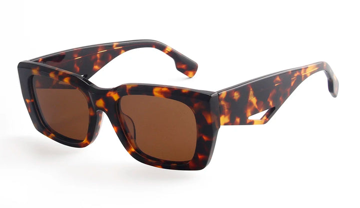 Esnbie Men's Full Rim Square Acetate Sunglasses 240751