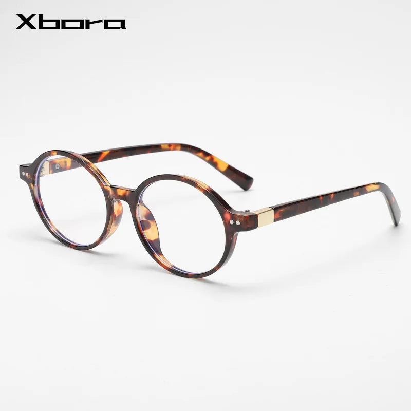 Xbora Women's Full Rim Round Pc Alloy Eyeglasses 612508