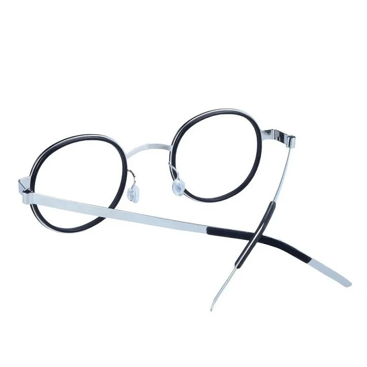 Bobbie Women's Full Rim Round Titanium Acetate Eyeglasses 621011