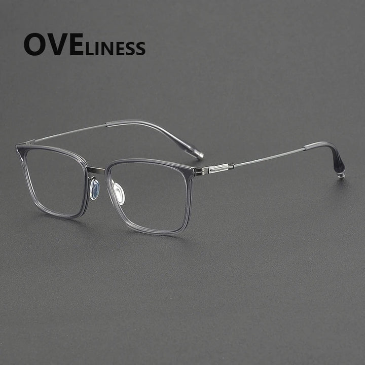 Oveliness Unisex Full Rim Square Titanium Acetate Eyeglasses 22502