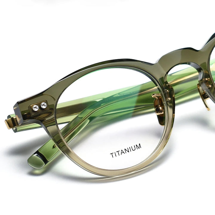 Bobbie Unisex Full Rim Round Acetate Eyeglasses NP-160