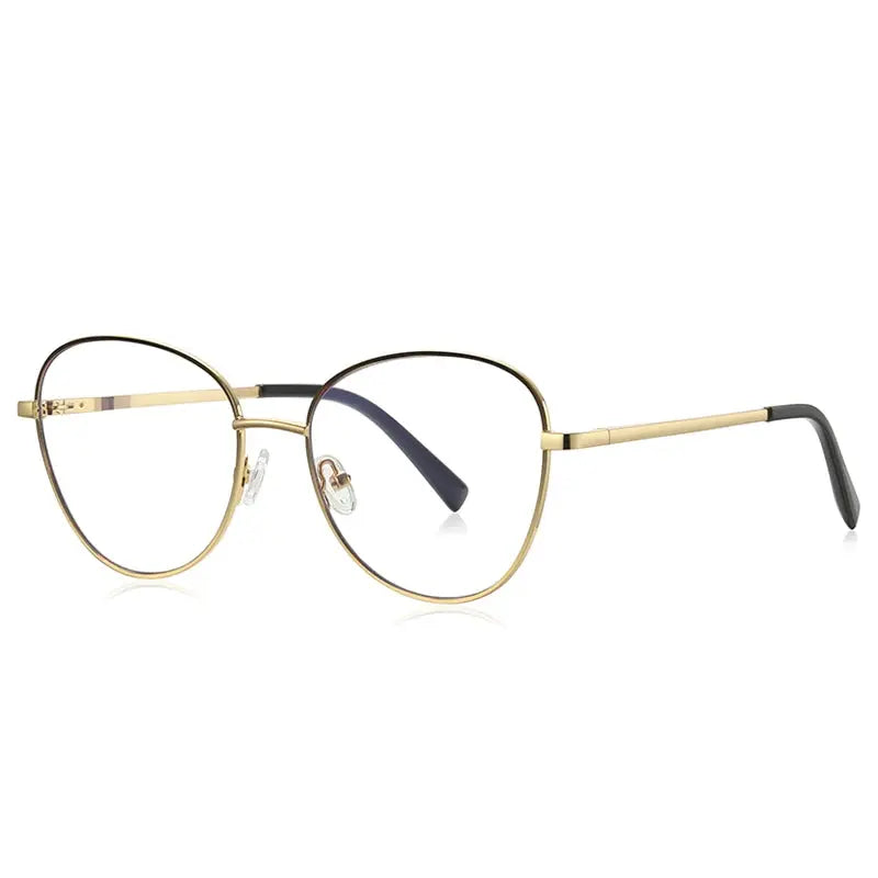 Vicky Unisex Full Rim Oval Stainless Steel Reading Glasses 3091.