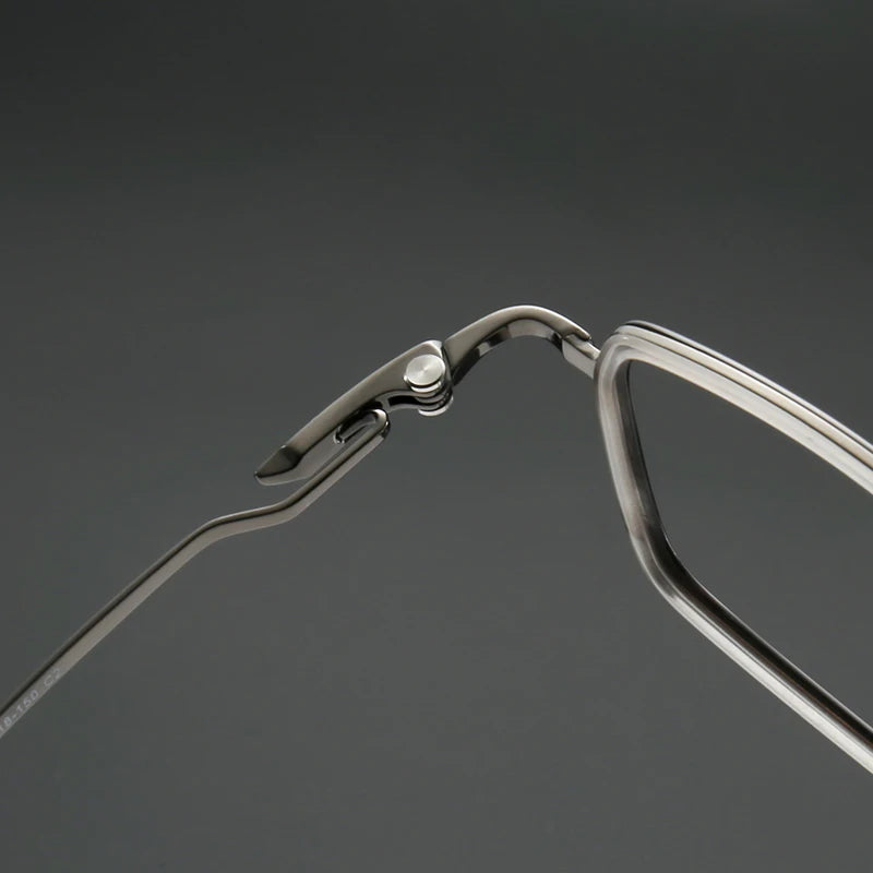 Muzz SH0061 unisex square titanium prescription eyeglasses — view 9