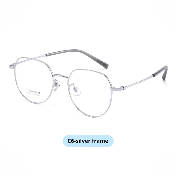 Xbora Unisex Full Rim Polygonal Pure Titanium Eyeglasses TI0261 — view 5 | Xbora at FuzWeb