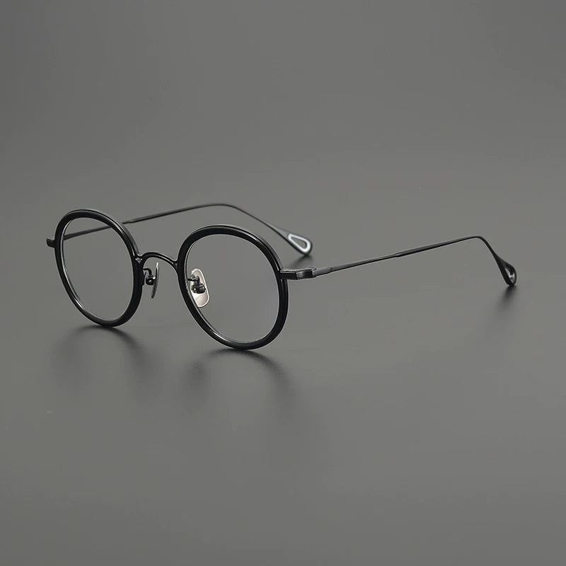 Gatenac Women's Full Rim Oval Square Acetate Titanium Eyeglasses G1583