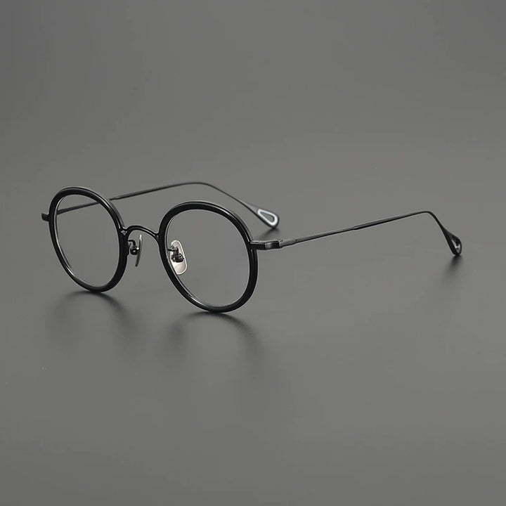 Gatenac Women's Full Rim Oval Square Acetate Titanium Eyeglasses G1583