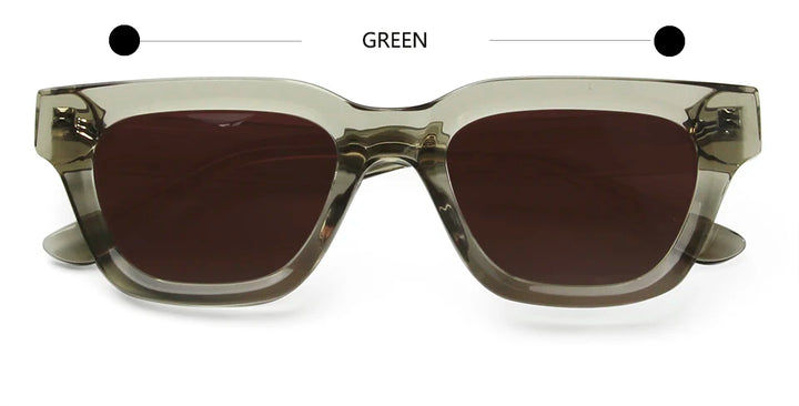 Esnbie Unisex Full Rim Square Brow Line Thick Acetate Sunglasses 23029