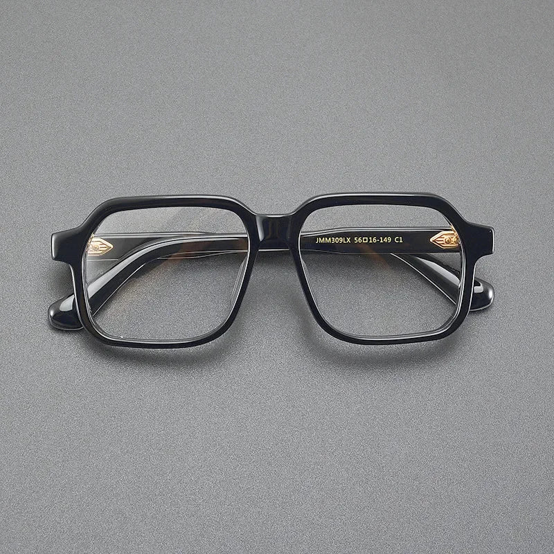 Hewei Unisex Full Rim Flat Top Square Acetate Eyeglasses 14816 Full Rim Hewei C5 CHINA 