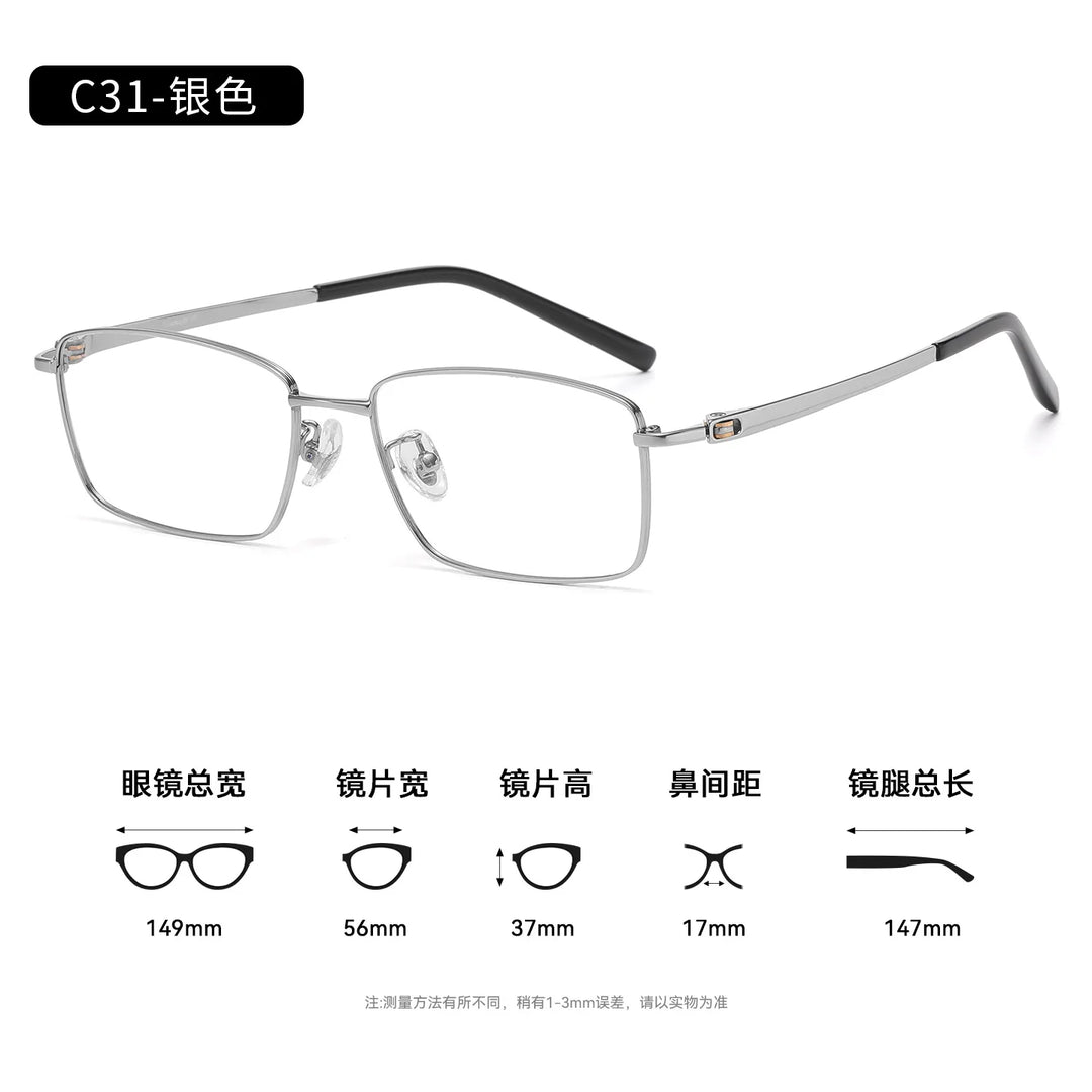 Bclear Men Full Rim Square Titanium Eyeglasses SM-91357