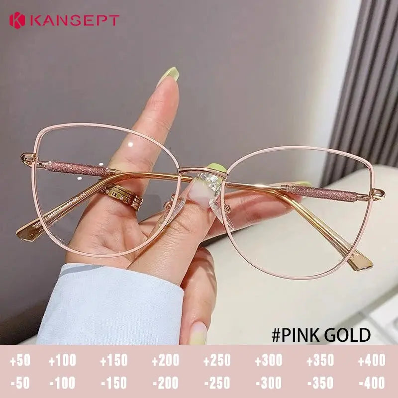 Kansept Unisex Full Rim Cat Eye Metal Frames 957610 FuzWeb