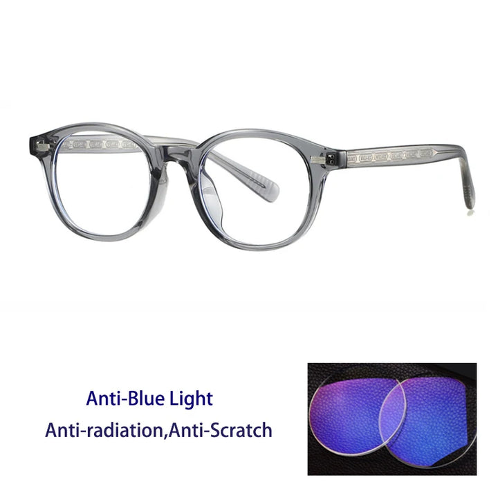 Kocolior Unisex Full Rim Round Tr 90 Photochromic Reading Glasses 28017
