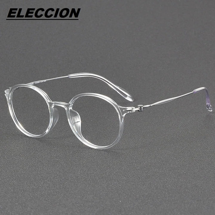 Eleccion Women's Full Rim Round Ultem Titanium Eyeglasses 8667