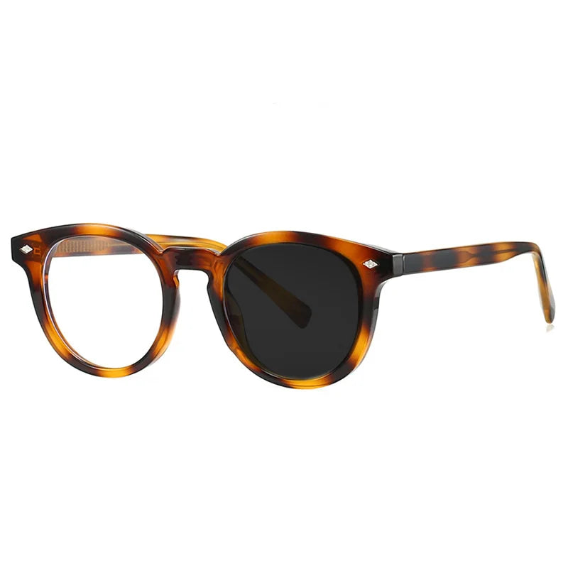 Kocolior Unisex Full Rim Round Tr 90 Photochromic Reading Glasses 28020