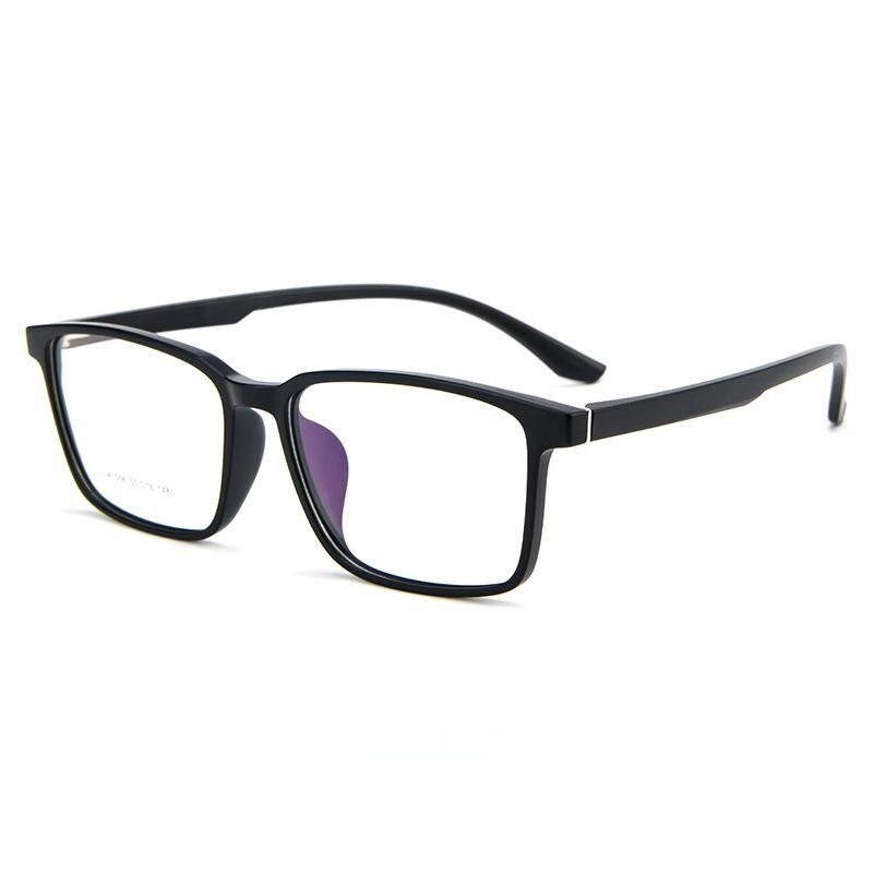Yimaruili Men's Full Rim Square Tr 90  Ultem Eyeglasses A1006 Full Rim Yimaruili Eyeglasses Matte Black  