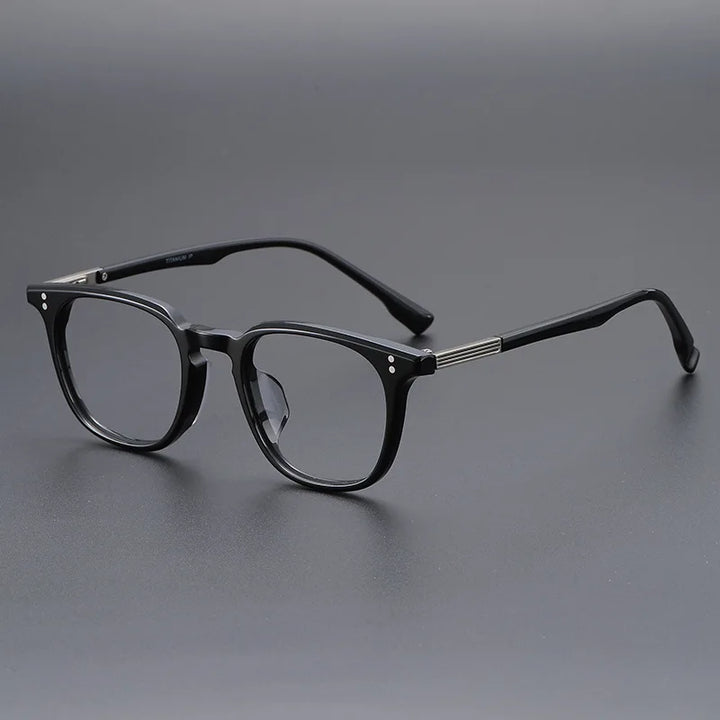 Yimaruil Unisex Full Rim Square Titanium Acetate Eyeglasses 22003