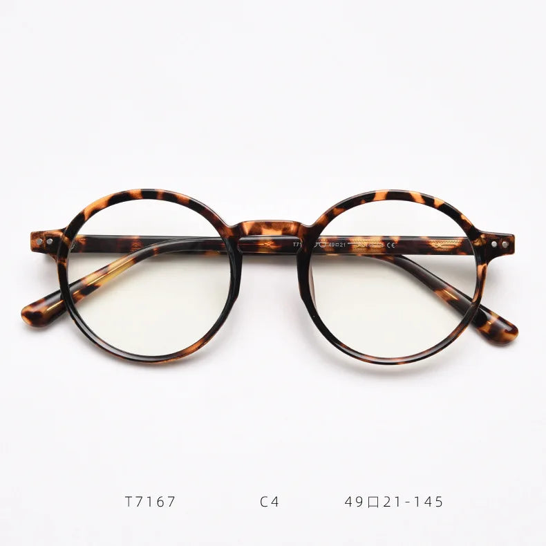 Zirosat Women's Full Rim Round Tr 90 Alloy Eyeglasses 57167