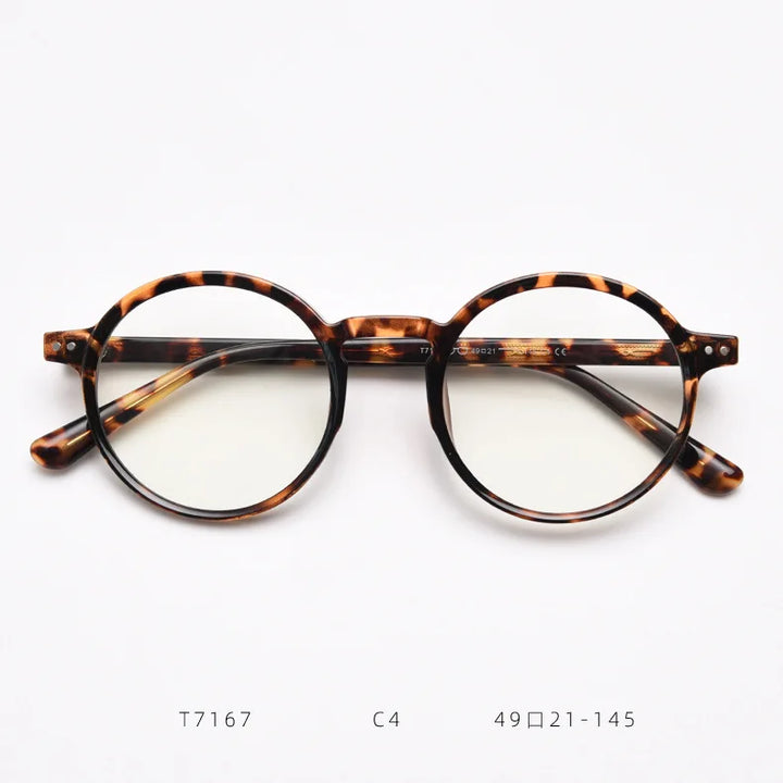 Zirosat Women's Full Rim Round Tr 90 Alloy Eyeglasses 57167