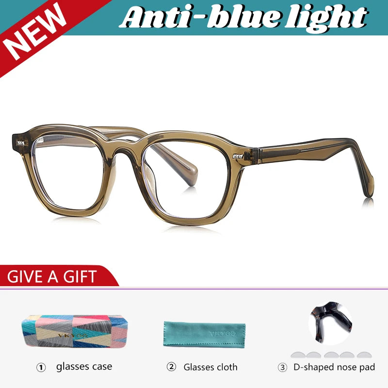 Vicky Unisex Full Rim Square Tr 90 Titanium Reading Glasses 97015