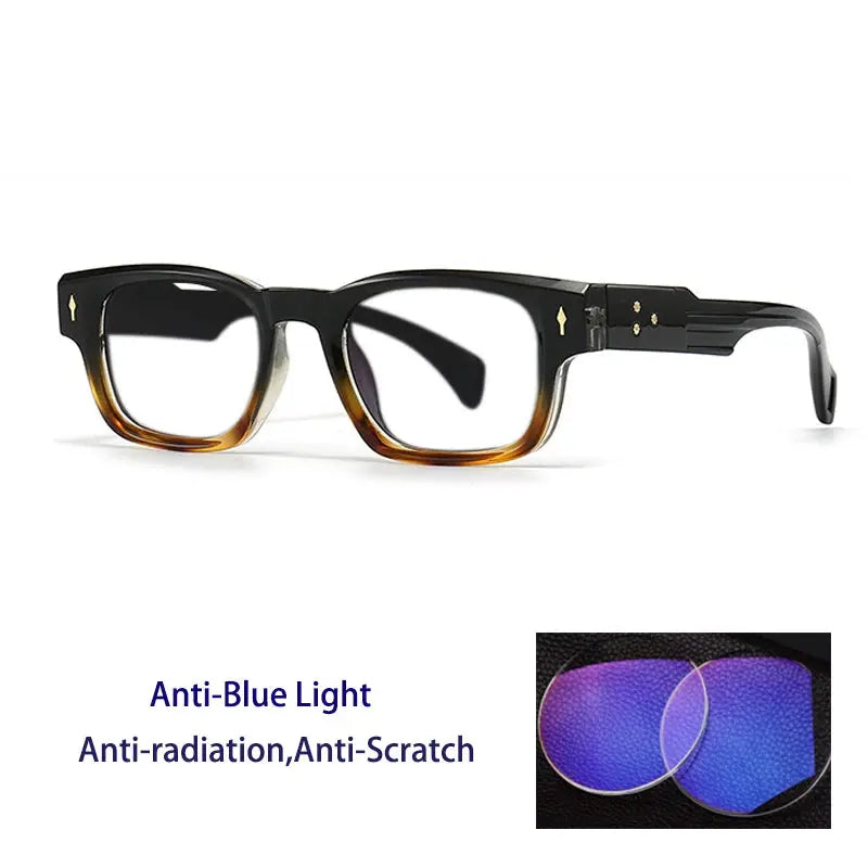 Kocolior Unisex Full Rim Rectangle Acetate Frames 341000 FuzWeb