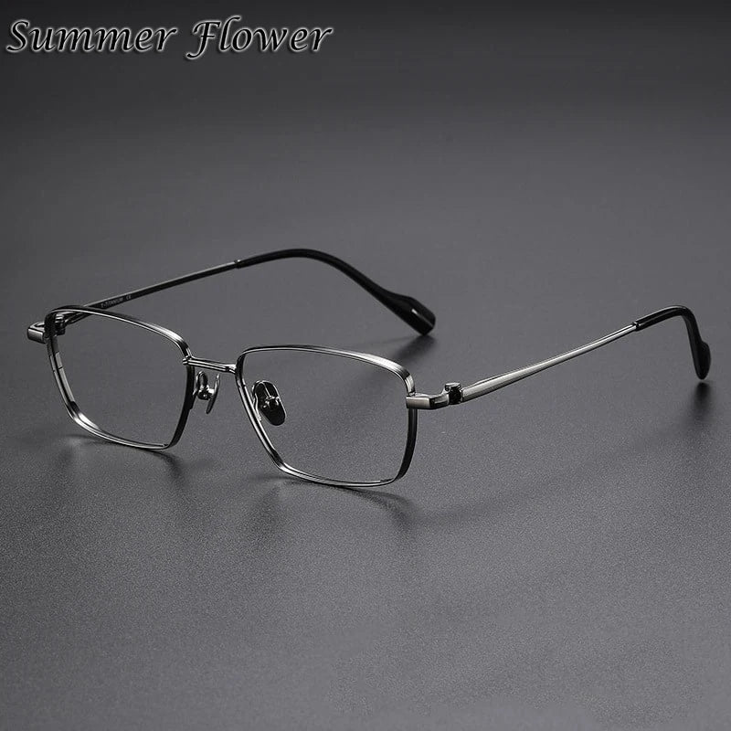 Summer Flower Women's Full Rim Polygon Square Titanium Eyeglasses 81016