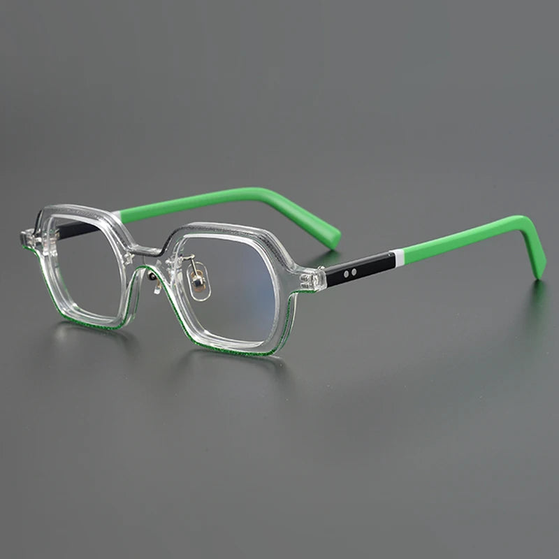 Nobler Unisex Full Rim Irregular Square Acetate Eyeglasses 19308 Full Rim Nobler C1  