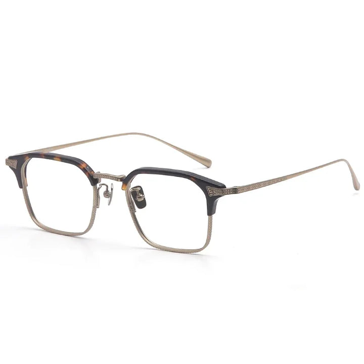 Aror Unisex Full Rim Square Titanium Acetate Eyeglasses 494200 Full Rim Aror C1