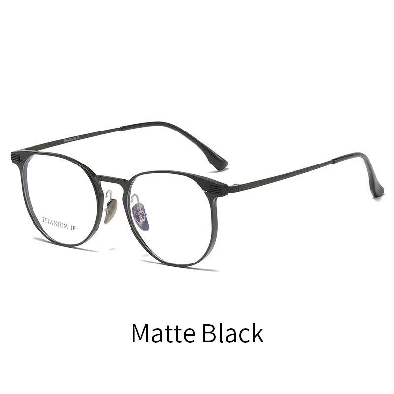 Momoja Women's Full Rim Round Titanium Acetate Eyeglasses 20250