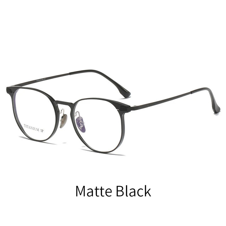 Momoja Women's Full Rim Round Titanium Acetate Eyeglasses 20250
