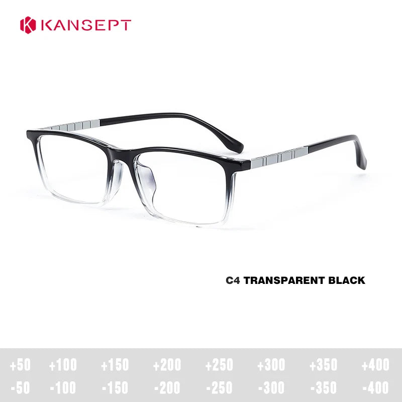 Kansept Unisex Full Rim Square Tr 90 Titanium Reading Glasses 86085