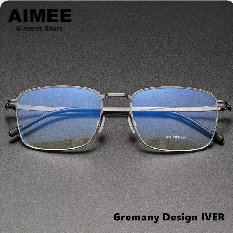 Aimee Women's Full Rim Square Stainless Steel Eyeglasses 9225 Full Rim Aimee   