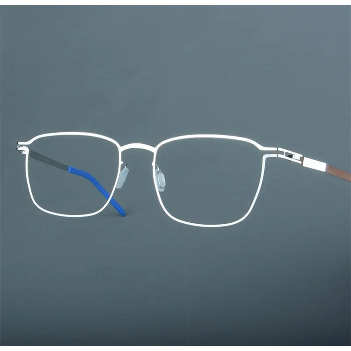 Bobbie Unisex Full Rim Square Screwless Steel Eyeglasses 534218