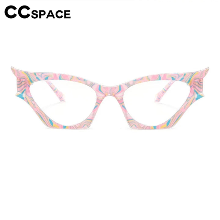 CCspace Women's Full Rim Oval Cat Eye Polycarbonate Eyeglasses 300887 Full Rim CCSpace   